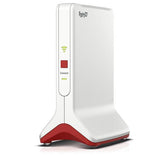 AVM FRITZ!Repeater 6000 - Wi-Fi 6 (802.11ax) - Tri-Band (2,4 GHz / 5 GHz / 5 GHz) - Eingebauter Ethernet-Anschluss - Rot - Weiß - Tragbarer Router