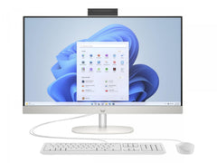 HP 27-cr0009ng - AIO All-in-One (Komplettlösung) - Core i5 1335U / 1.3 GHz - RAM 16 GB - SSD 512 GB - NVMe - Intel Iris Xe Grafikkarte - 1GbE, Wi-Fi 6, Bluetooth 5.3 - WLAN: 802.11a/b/g/n/ac/ax, Bluetooth 5.3 - Win 11 Home - Monitor: LED 68.6 cm (27")