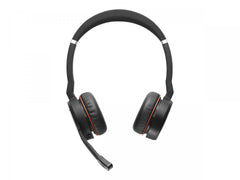 Jabra Evolve 75 SE Schnurloses Stereo-Headset - Bluetooth-Headset mit Mikrofon mit ANC und Ladestation - Für Google Meet & Zoom Zertifiziert sowie für alle gängige Plattformen - Schwarz