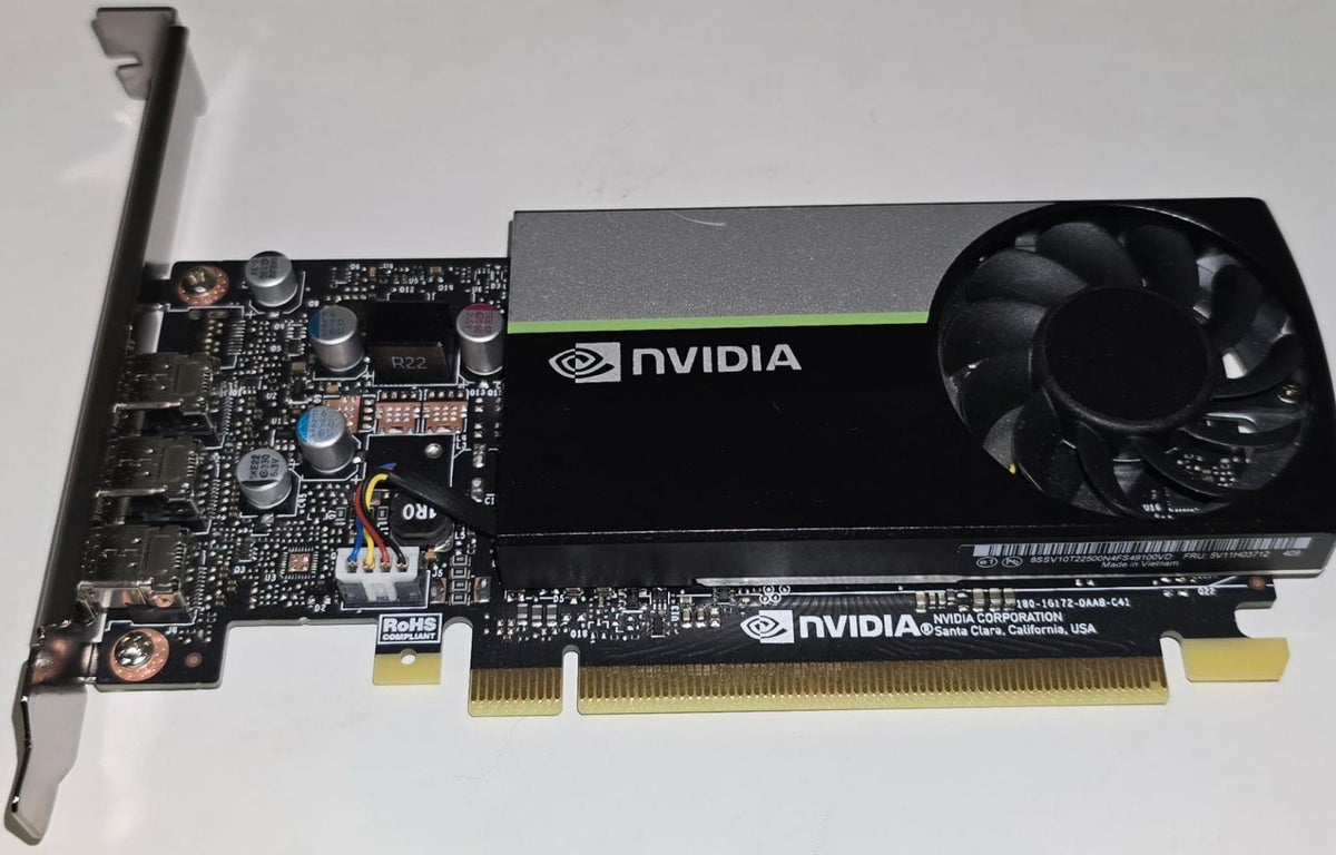 PNY nVidia GeForce T400 Grafikkarte NVIDIA T400  384 Shader Einheiten  1.425 MHz  GDDR6  64 Bit  10 Gbit/s Speichertakt  aktiv Kühlung  DirectX 12.1  OpenGL 4.6  7680 x 4320