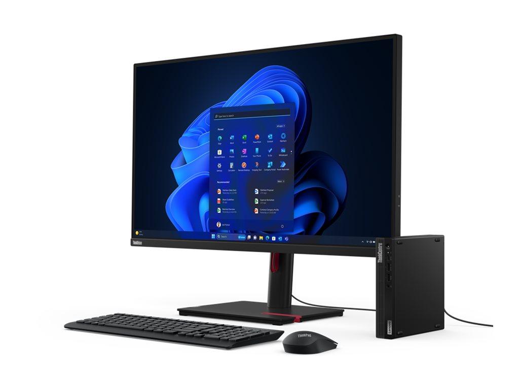 Lenovo ThinkCentre M70q Gen 412TD - Mini - Core i7 13700T / 1.4 GHz - vPro Enterprise - RAM 16 GB - SSD 512 GB - TCG Opal Encryption, NVMe - UHD Graphics 770 - 1GbE, Wi-Fi 6E, Bluetooth 5.3 - WLAN: 802.11a/b/g/n/ac/ax (Wi-Fi 6E)