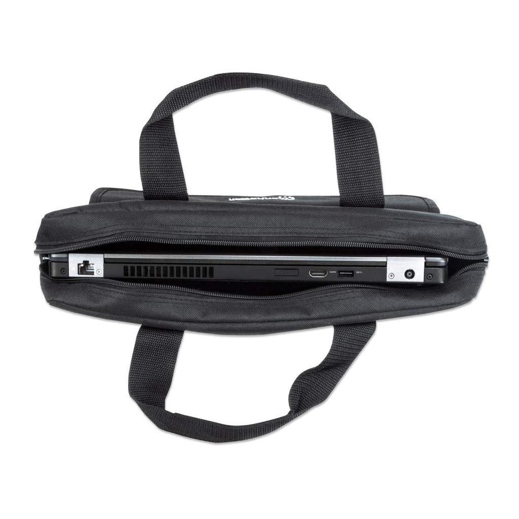 Manhattan Notebooktasche London 15,6" - Für Notebooks bis 15,6" - Top Load - schwarz - Aktenkoffer - 39,6 cm (15.6") - Schultergurt - 390 g