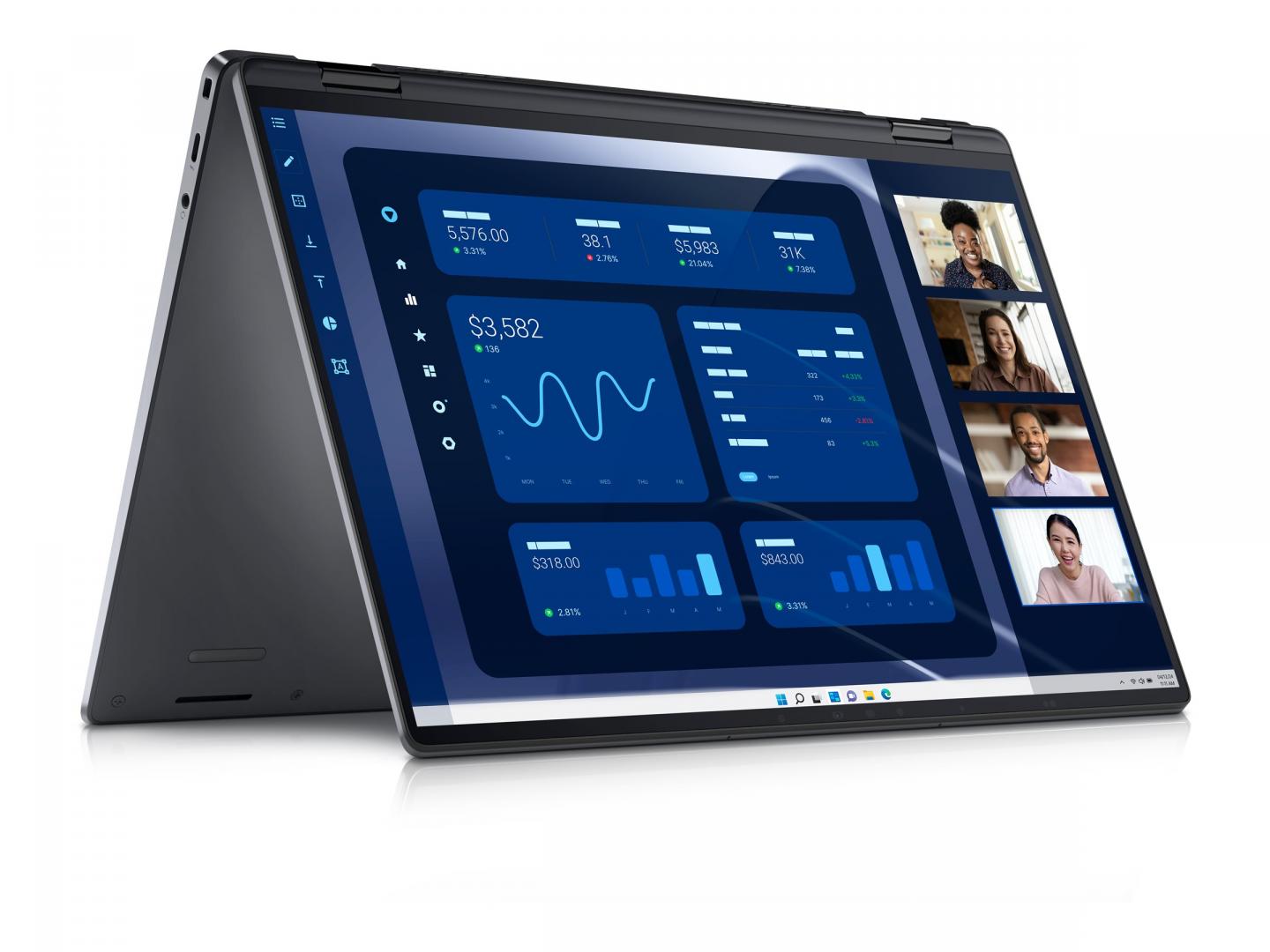 Dell Latitude 9450 2-in-1 - Flip-Design - Intel Core Ultra 7 165U / 1.7 GHz - Win 11 Pro - Intel Graphics - 16 GB RAM - 512 GB SSD NVMe, TLC, Class 35 - 35.564 cm (14")