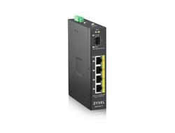 ZyXEL RGS100-5P, Unmanaged, L2, Gigabit Ethernet (10/100/1000), Power over Ethernet (PoE), Rack-Einbau, Wandmontage